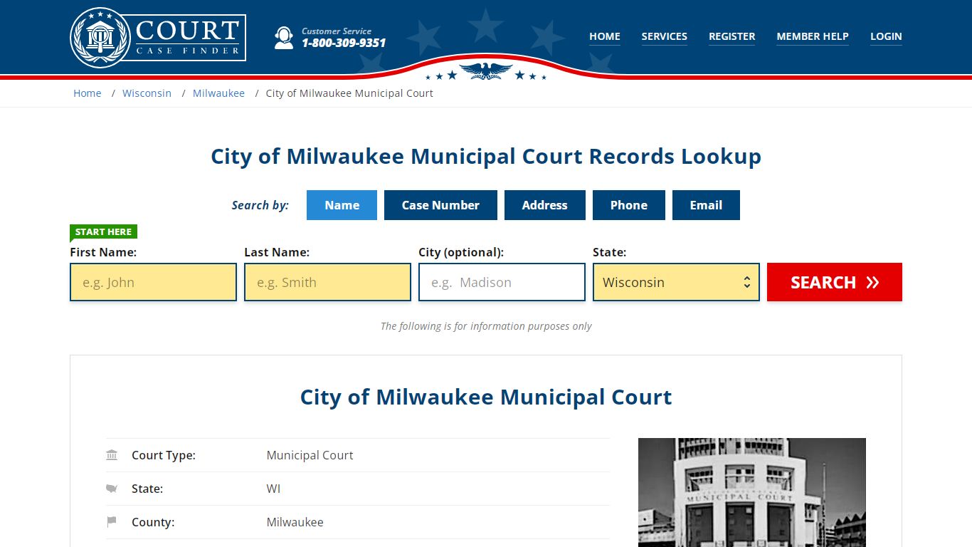 City of Milwaukee Municipal Court Records Lookup