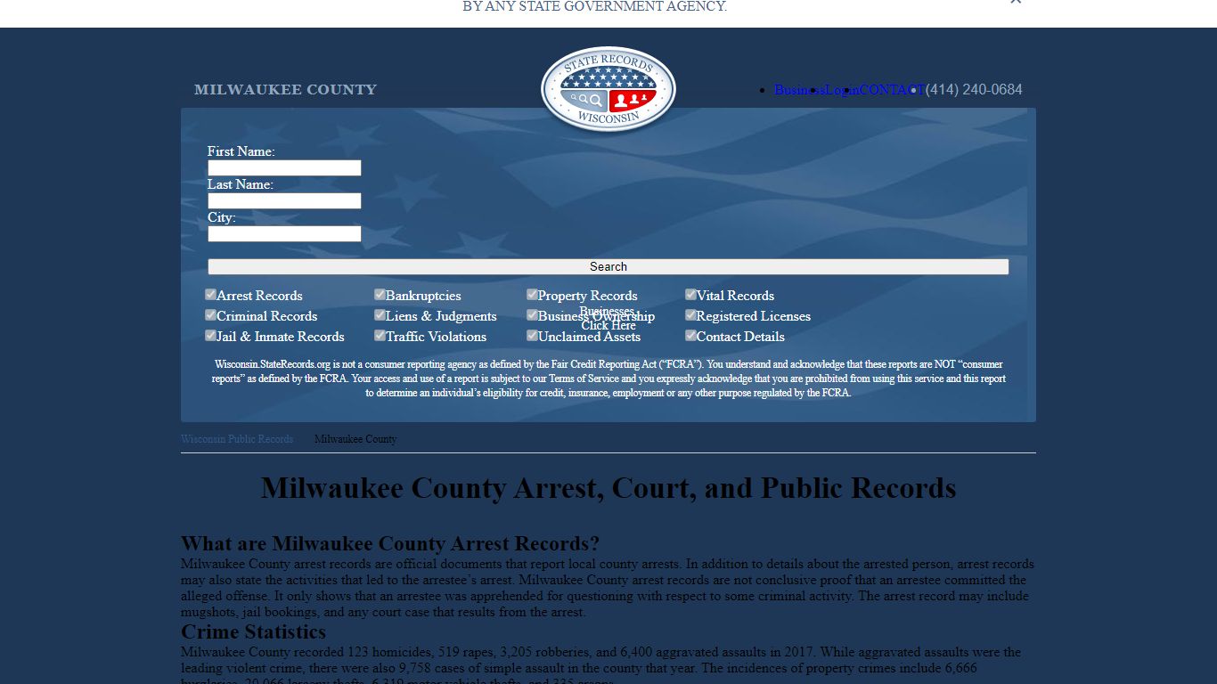 Milwaukee County Arrest, Court, and Public Records